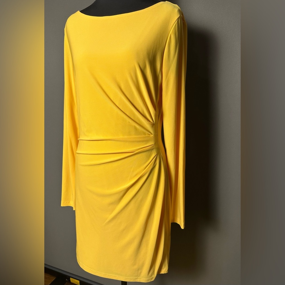 JAYGODFREY Vibrant Yellow Long Sleeve Dress - Picture 2 of 7